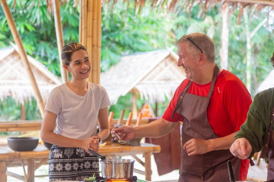 3 hours Khao Lak Cooking Class and Market Visit - Fun Thai extras: fruit carving and coconut milk preparation
