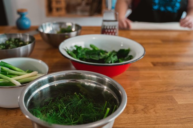 Athens: Classic Cooking Class with Market Visit and Wine - The cooking space: a class that gets you moving