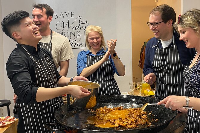 Barcelona Paella Cooking Class & Boqueria & Hofmann-Trained Chefs - The Communal Feast: Wine, Dessert, and a Certificate