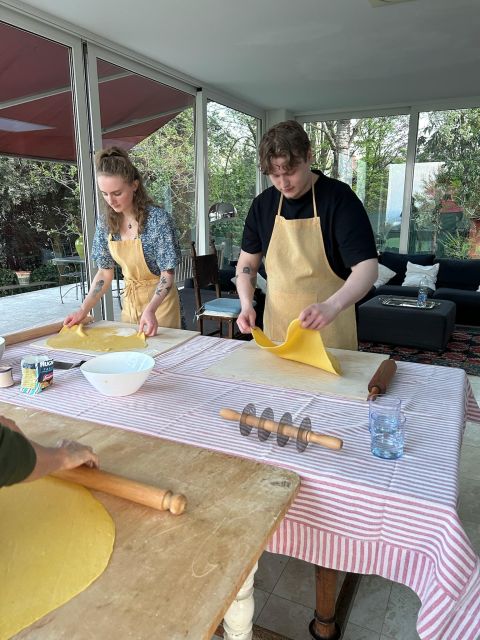 Felsina Culinaria - The Bolognese Cooking Class - Lunch with Bianca and Antonio: views, soft drinks, and the full table
