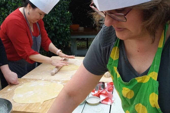 Florence Cooking Class with Wine Pairing in Mirella's Garden Home - A Garden-Home Tuscan Class in Antella (Not a Theater Kitchen)
