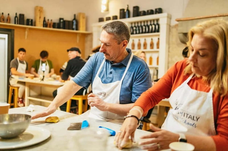 Florence: Premium Pasta and Gelato Cooking Class - The meal and wine: what to expect when it’s time to eat