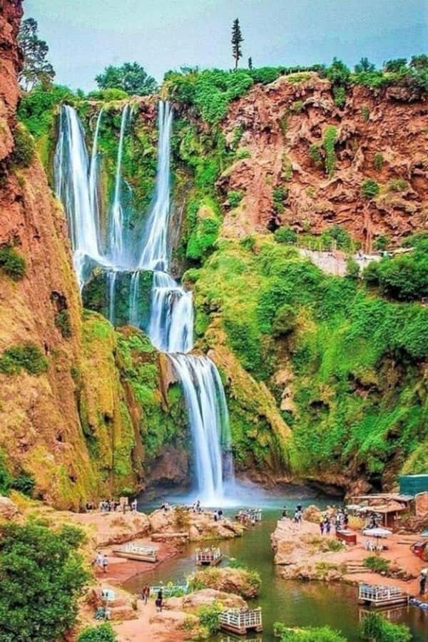 From Marrakech: Ouzoud Waterfalls Guided Hike and Boat Trip - Berber lunch with fall views: tasty, but budget the extra cost