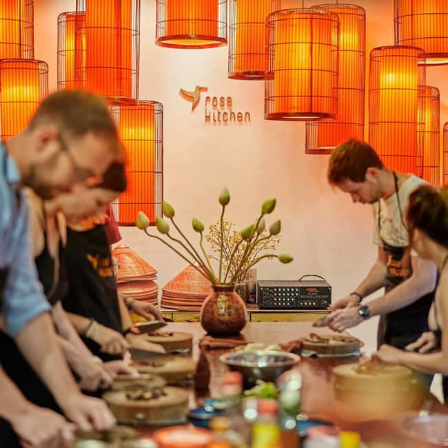 Hanoi Cooking Class: Pho/Bun Cha/Nem + Free Egg/ Salt Coffee - Inside the class: A/C comfort, tools ready, and a butler nearby
