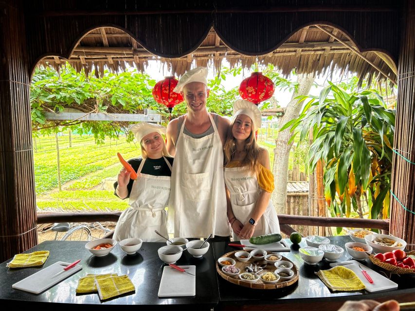 Hoi An: Authentic Cooking class in organic Herb Village - Table styling, photos, and a sweet fruit finish