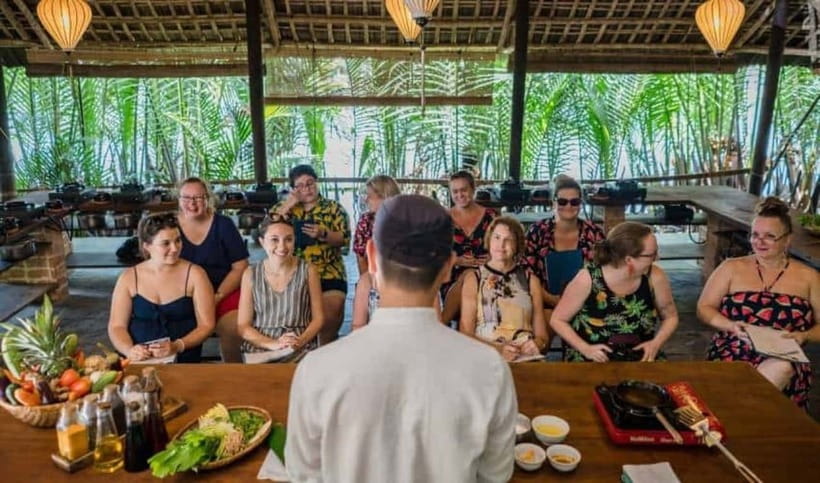 Hoi An: Eco Cooking Class with Market Trip and Basket Boat - The cooking lesson at a local home, with family-style lunch or dinner