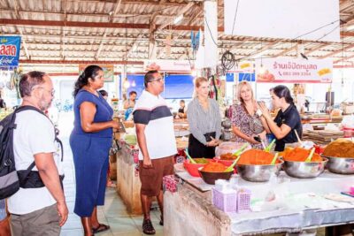 Khao Lak Pui's Authentic Thai Cooking Class - The market visit: choosing your dishes with Pui (and tasting along the way)