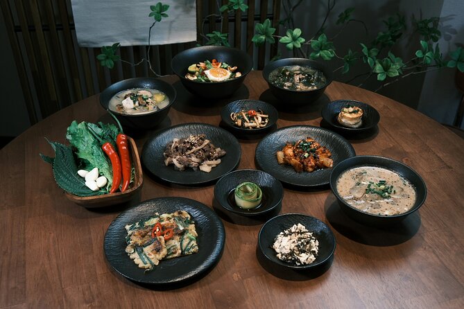 Korean Cooking Class Full Meal with BBQ on an All in One Table - BBQ on an all-in-one table: what you cook vs what the chef handles