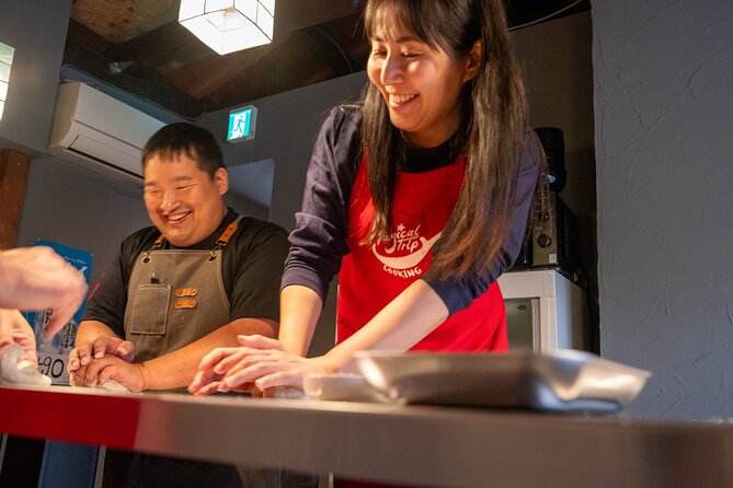 Kyoto Udon and Tempura Cooking Class with Professional Chefs - Eating your work: fresh udon, sushi bites, tempura, and mini sake
