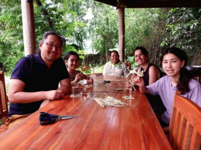 Luang Prabang: Bamboo Weaving Workshop & Cooking Class - Arriving at a traditional bamboo house: morning glow vs evening dinner