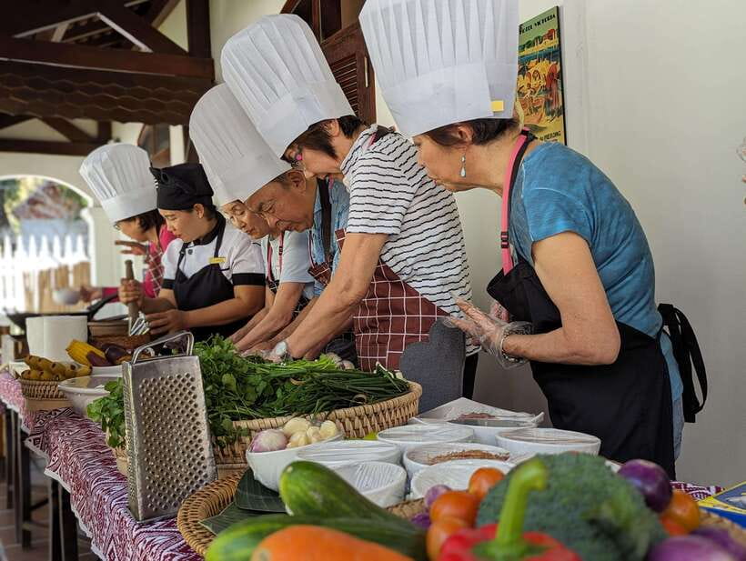 Luang Prabang: Cooking Class at the Former Royal Palace - Lunch at the terrace: eating your Lao meal by the Mekong