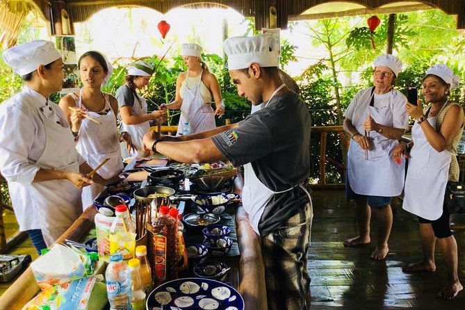 Market Tour , Basket Boat and Cooking Class Hoi An - Bamboo basket boat in the Bay Mau nipa palm forest