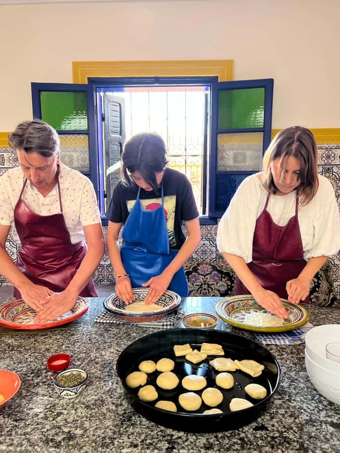 Marrakech: Traditional Moroccan Crepes & Bread Cooking Class - Your hands-on work: making msemen, harcha, and batbout