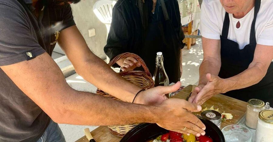 Melanes: Naxos Perivoli Farm & Cooking Class with Wood Fire - Meeting Your Guide at Perivoli Naxian Farm Experience