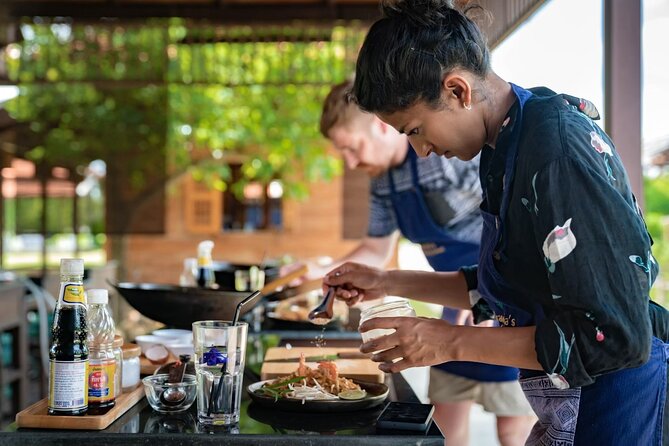 Morning Thai Cooking with Grandma - Market Visit & Farm Tour - The open-air kitchen: your station, small groups, and less waiting