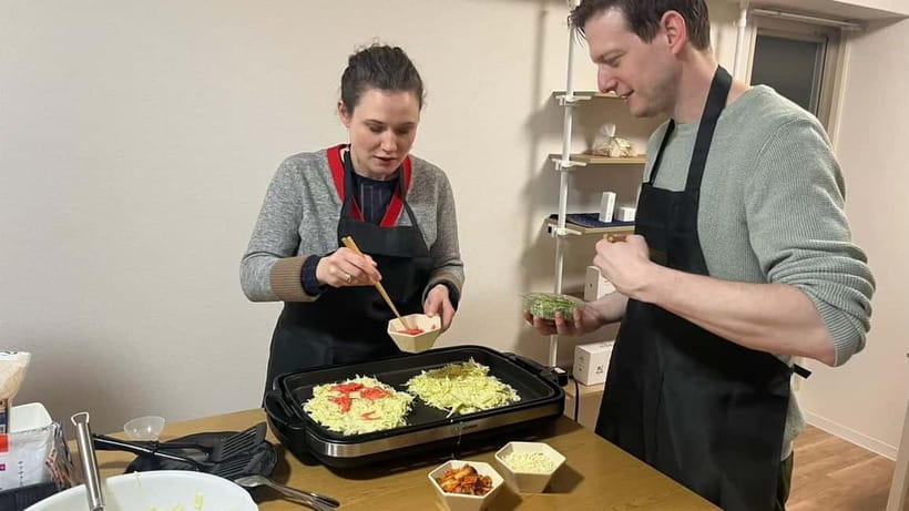 Osaka : Cooking Class Okonomiyaki & Takoyaki course in Nanba - The takoyaki part: dough ball timing, turning, and filling