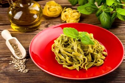 Pasta Cooking Class with Pesto Sauce Making in Rome Center - Making your own fettuccine: dough, shaping, and hand-cut pride
