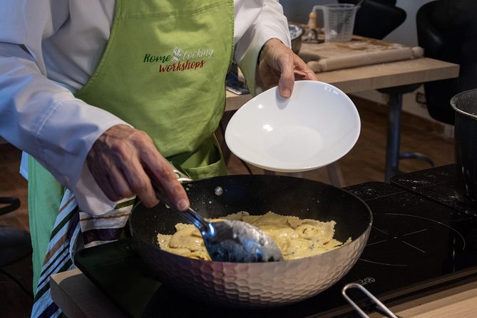 Ravioli, Fettucine & Tiramisu Cooking Class in Rome - The meal at the end: wine, limoncello, and what you cooked