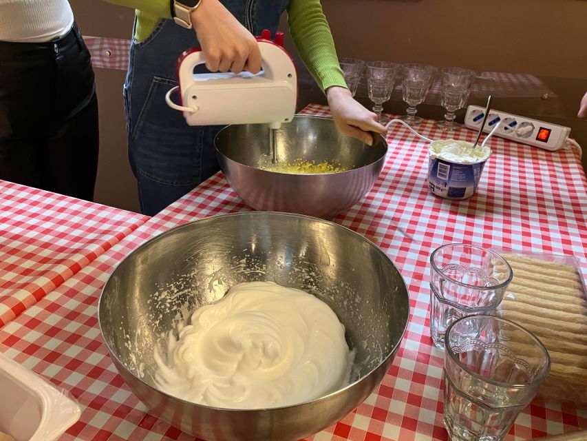 Rome: Cooking Class of fresh Pasta and Tiramisu Cake - Tiramisù from scratch: whipping and mixing for that creamy texture