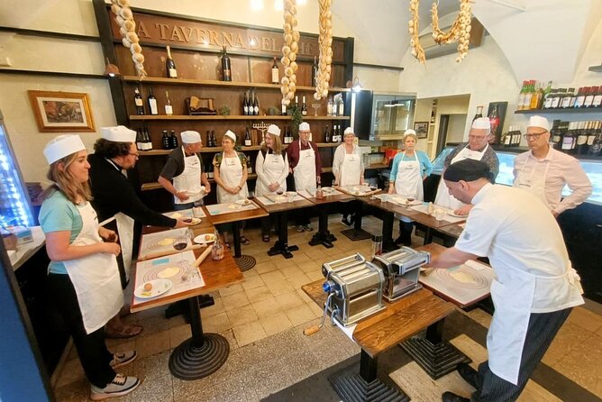 Rome: Pasta Cooking Class, Dinner & Wine in Authentic Restaurant - Your dinner table: tasting what you cooked plus ricotta cheesecake
