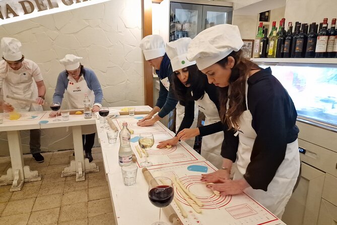 Rome: Pasta Cooking Class, Dinner & Wine in Authentic Restaurant - Wine and water included: when that helps, when it matters