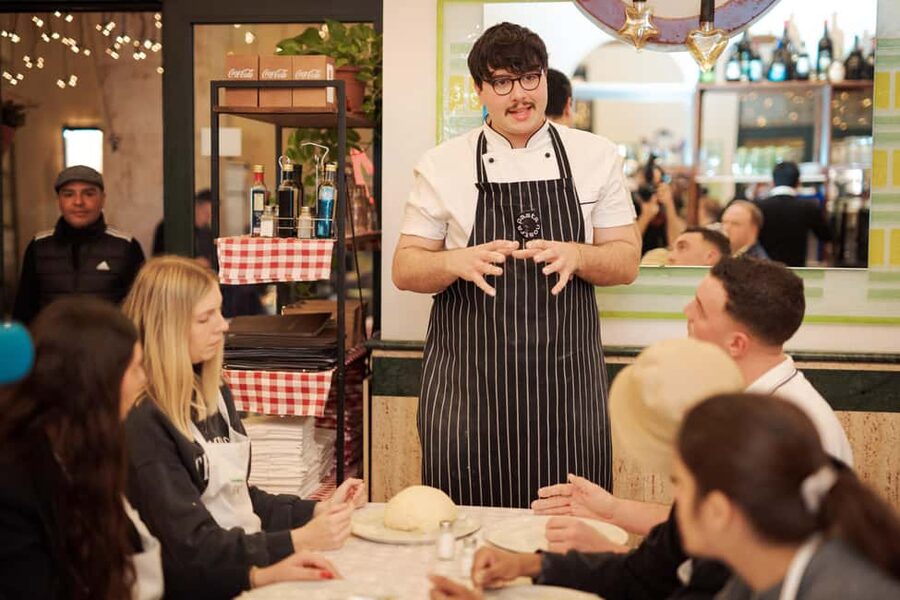 Rome: Pizza and Tiramisu Cooking Class in Piazza Navona - What you actually do: pizza dough basics, then topping and baking