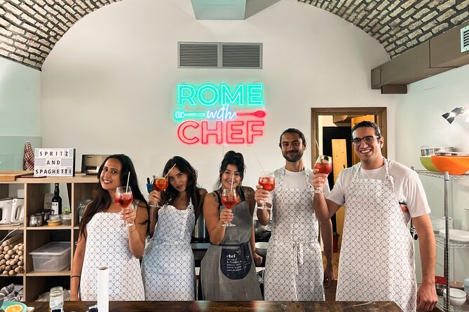 Rome Tipsy Cooking Class: Make Pasta and Mix 3 Spritz Cocktails - What the pasta-and-sauce moment feels like at the table