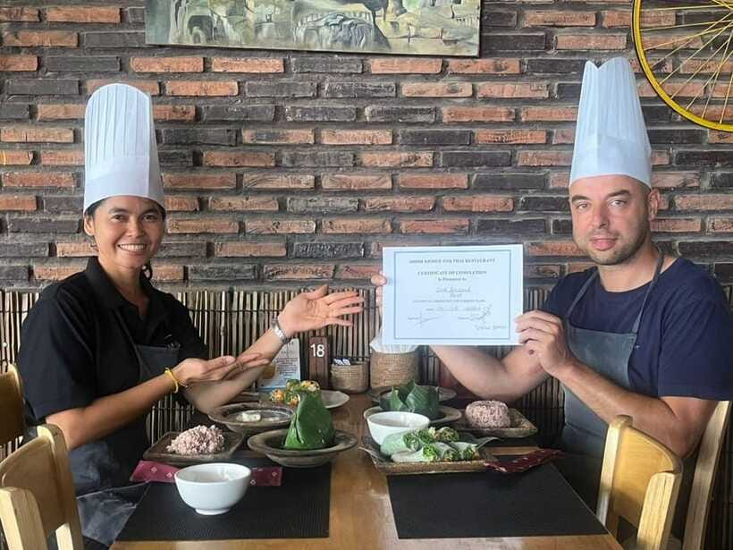 Sambo cooking class - Lunch you make (and actually get to eat): utensils, ingredients, and lemongrass tea