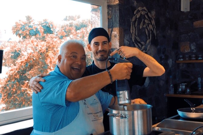 Santorini Cooking Class Gastronomy Experience & Wine Tasting - Transportation and Comfort: Pickup, AC, and WiFi on Board