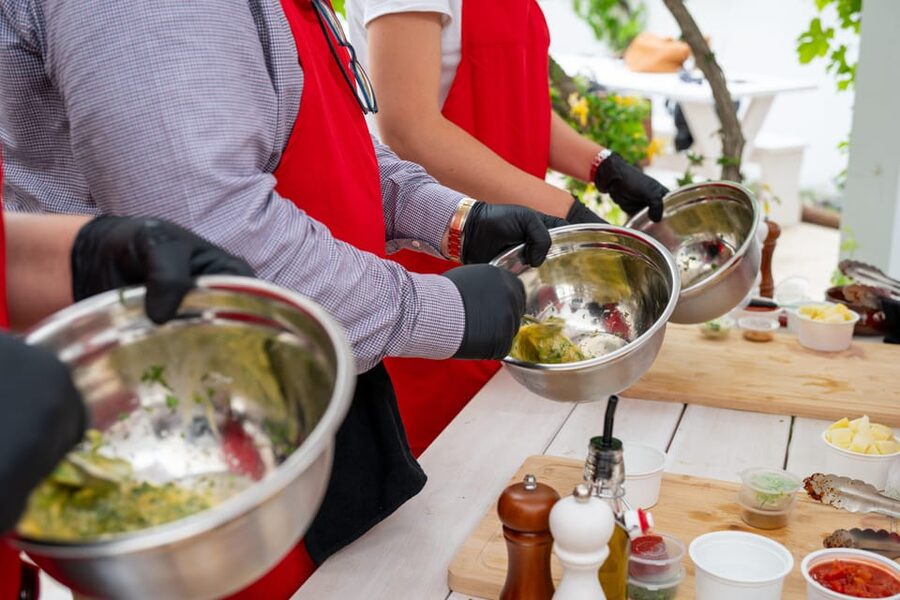 Santorini: Cooking Class with Lunch and Wine Tasting - What you cook in a Santorini cooking class: classics you can actually repeat