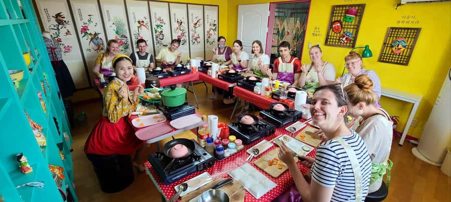 Seoul: Korean Cooking Class at a Local Home and Market Tour - From Mangwon Station to a Local Kitchen (No Elevator Means Plan Ahead)