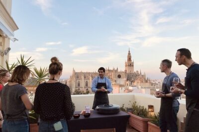 Sevilla: Rooftop Paella Cooking Class & 30-minute expert Q&A - Getting Up to the Rooftop: Third-Floor Stairs, No Elevator