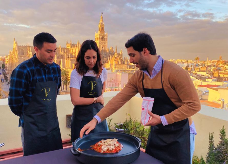 Seville: Paella Cooking Class & 30-Min Local Expert Q&A - Rooftop Start: Roman Columns Meet Paella Night
