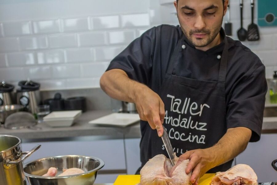 Seville: Spanish Cooking Class with Dinner - Dessert With Lemon Sorbet and Cava