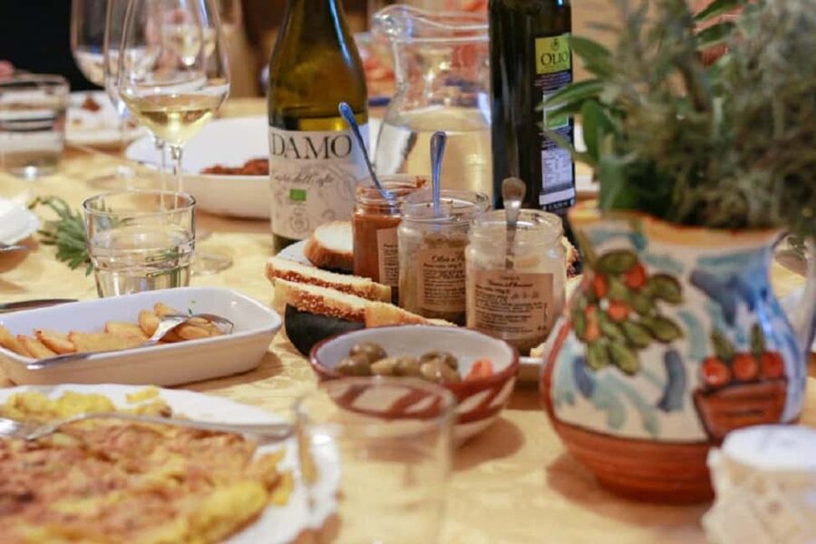 Sicilian cooking class in the historic baglio Florio Adamo - Lunch with wine: what the meal feels like, and how to maximize it