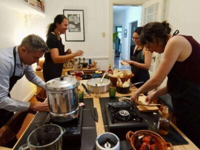 Tamales 101: Multi-variety tamal cooking class and feast - The main event: classic green tomatillo tamales
