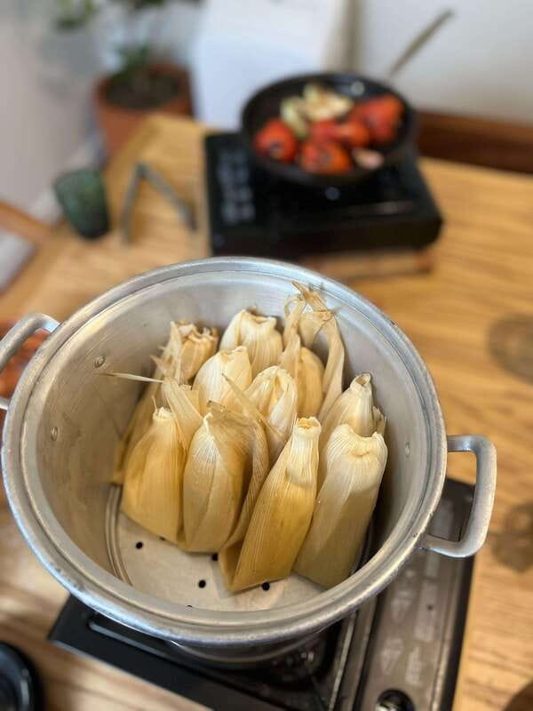 Tamales 101: Multi-variety tamal cooking class and feast - The feast part: artisan dinnerware and a real shared table