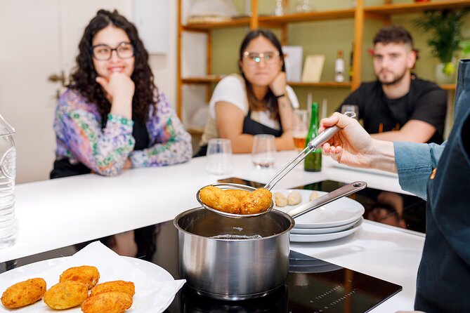 Tapas & Paella Cooking Class in Madrid with a Professional Chef - Starter Round: Russian Salad and Ham Croquettes