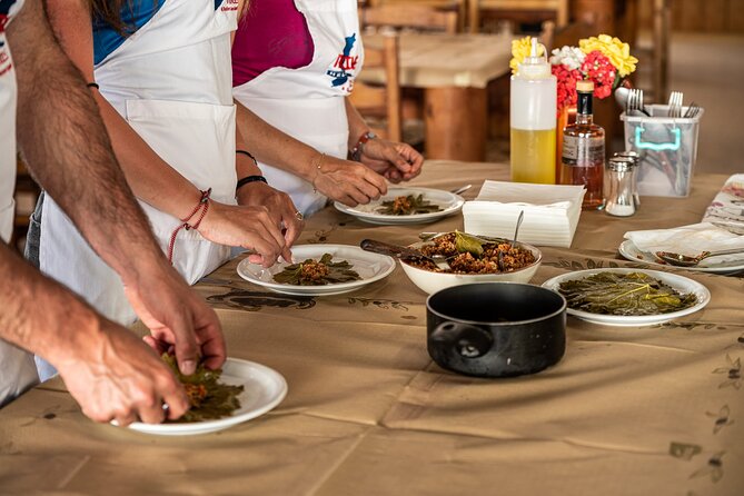 Tasting Rhodes: Cooking Class, Wine Tasting & more in an Authentic Greek village - Lunch in Apollona: eating what you made, not just watching it