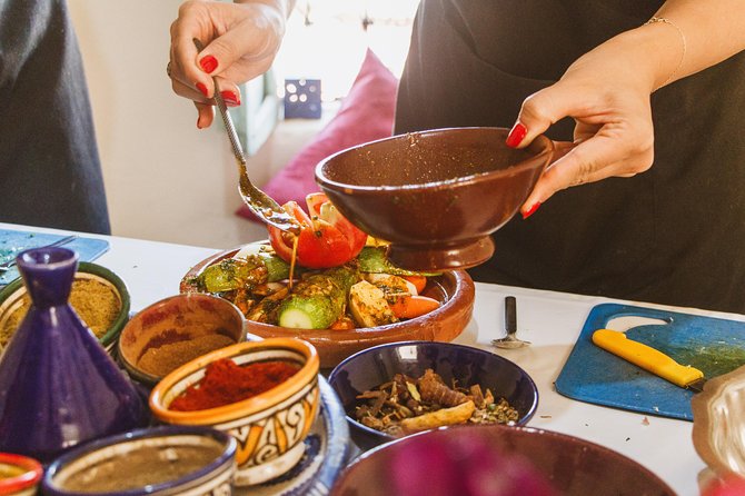 Vegetarian and vegan cooking class - What You’ll Cook: Vegan/Vegetarian Moroccan Dishes (and a Note on the Other Tables)