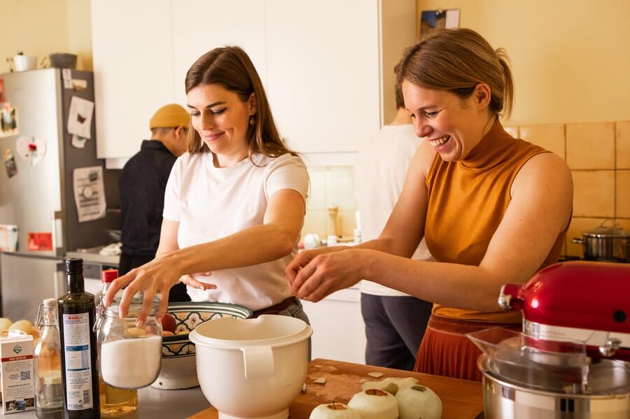 Vienna; Cooking Class: Make Schnitzel & Apple Strudel - The dinner table: why eating together is part of the lesson