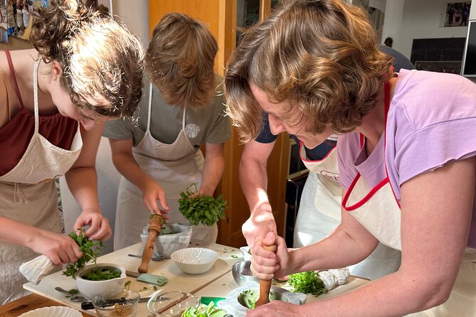 With Tiziana Cooking Class for Pesto , Gnocchi and Tiramisù - Focaccia, Coffee or Tea, and Prosecco With Your Own Work